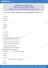 Đề thi học kì 1 Tiếng Anh 5 Phonics Smart - Đề số 5